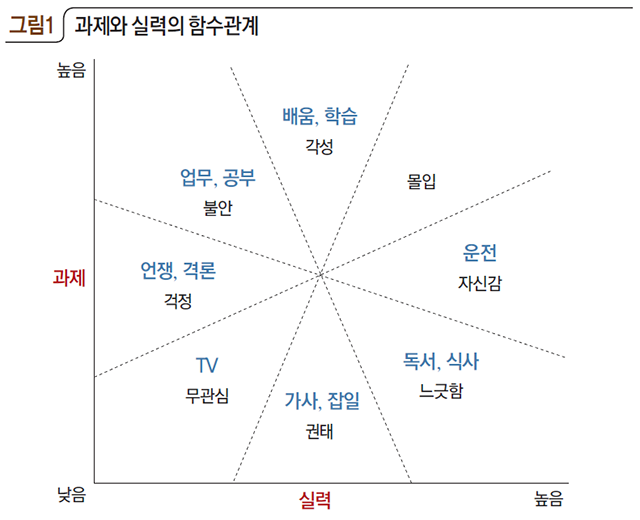 과제와 실력의 함수 관계