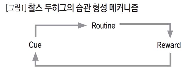 [그림1] 찰스 두히그의 습관 형성 메커니즘