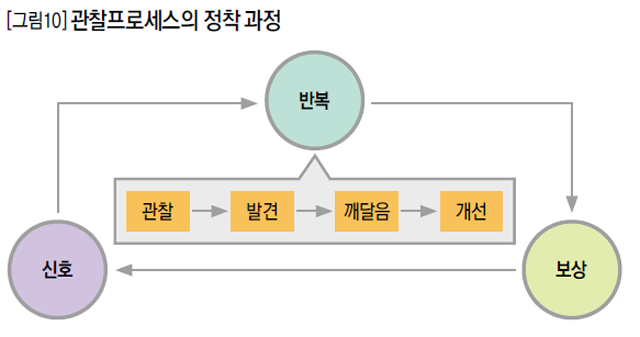 [그림10] 관찰프로세스의 정착 과정