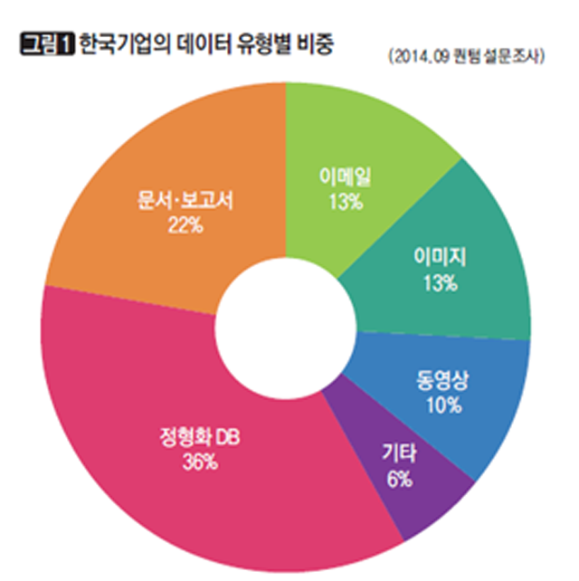 [그림1]한국기업의 데이터 유형별 비중