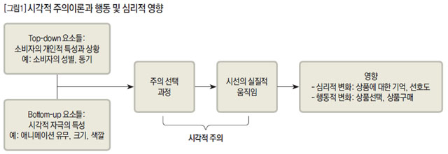 시각적 주의이론과 행동 및 심리적 영향