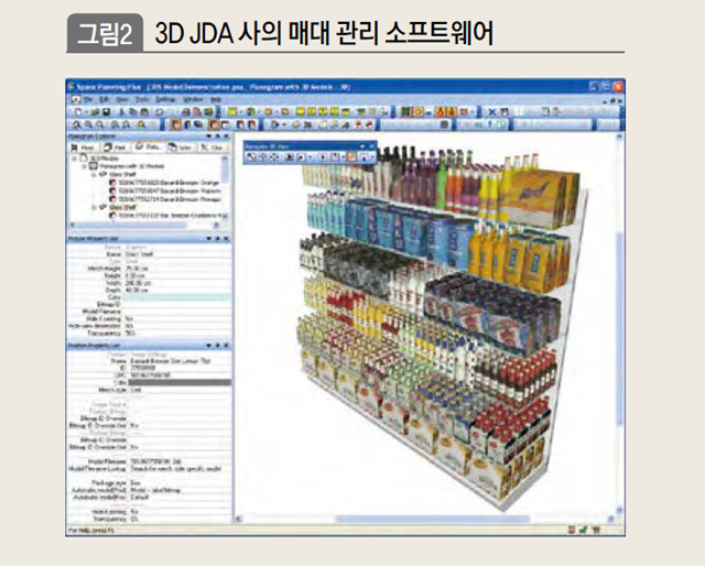 3D JDA 사의 매대 관리 소프트웨어