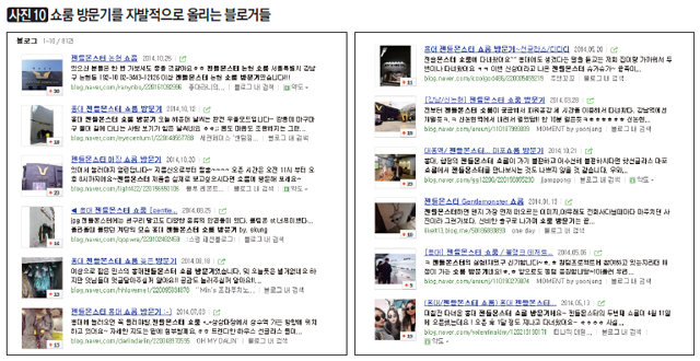 쇼룸 방문기를 자발적으로 올리는 블로거들