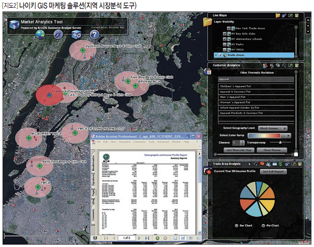 [지도2] 나이키 GIS 마케팅 솔루션(지역 시장분석 도구)