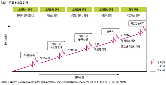 조직 진화의 단계