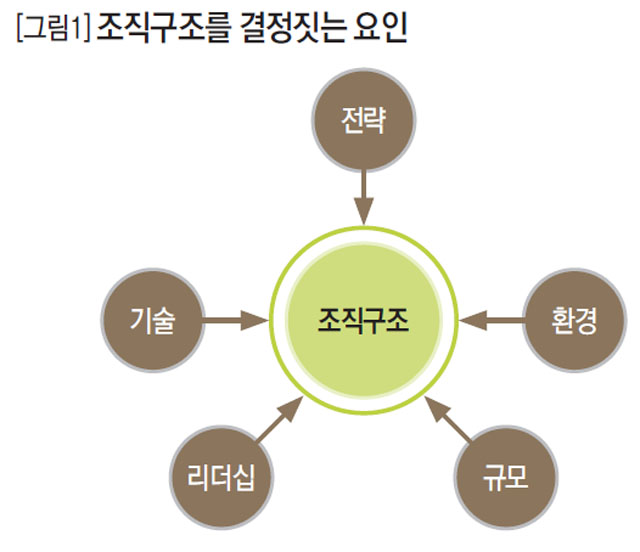 조직구조를 결정짓는 요인