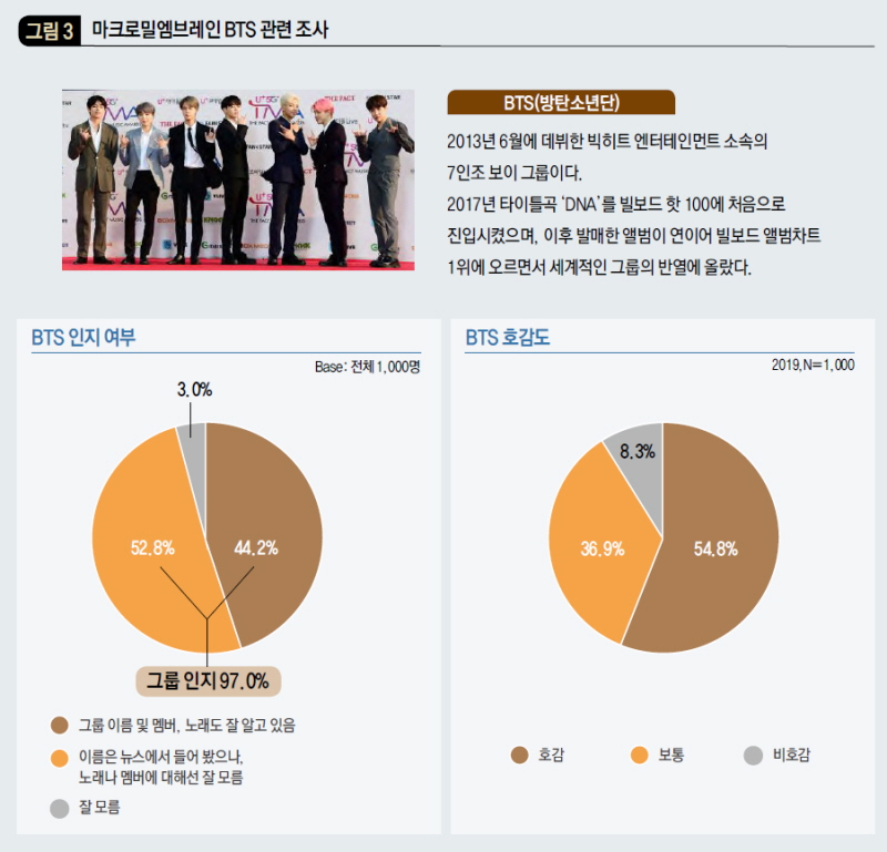 마크로밀엠브레인 BTS 관련 조사