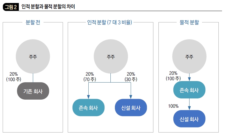 인적 분할과 물적 분할의 차이