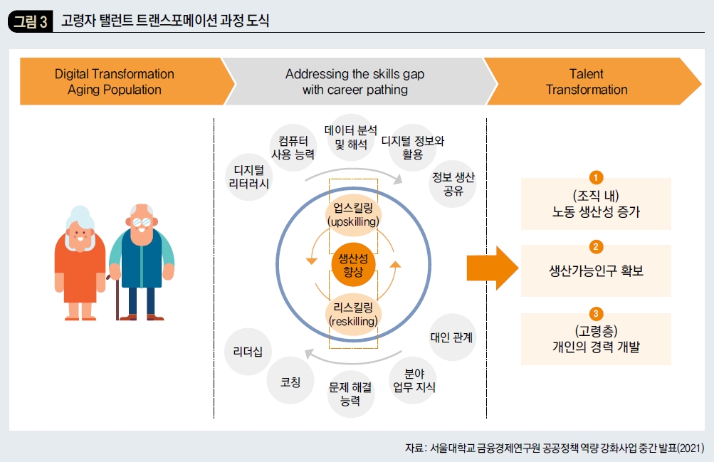 고령자 탤런트 트랜스포메이션 과정 도식
