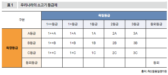 우리나라의 소고기 등급제