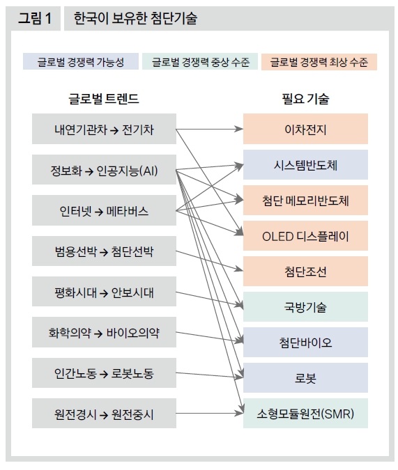 한국이 보유한 첨단기술