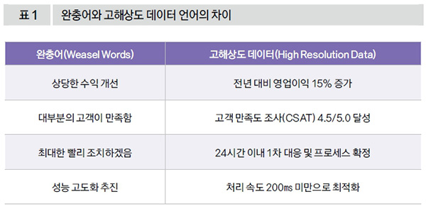 완충어와 고해상도 데이터 언어의 차이