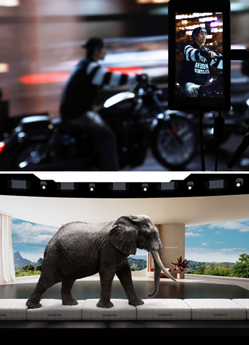 Motorbike Stunt in Live Studio: AI Shopping Video