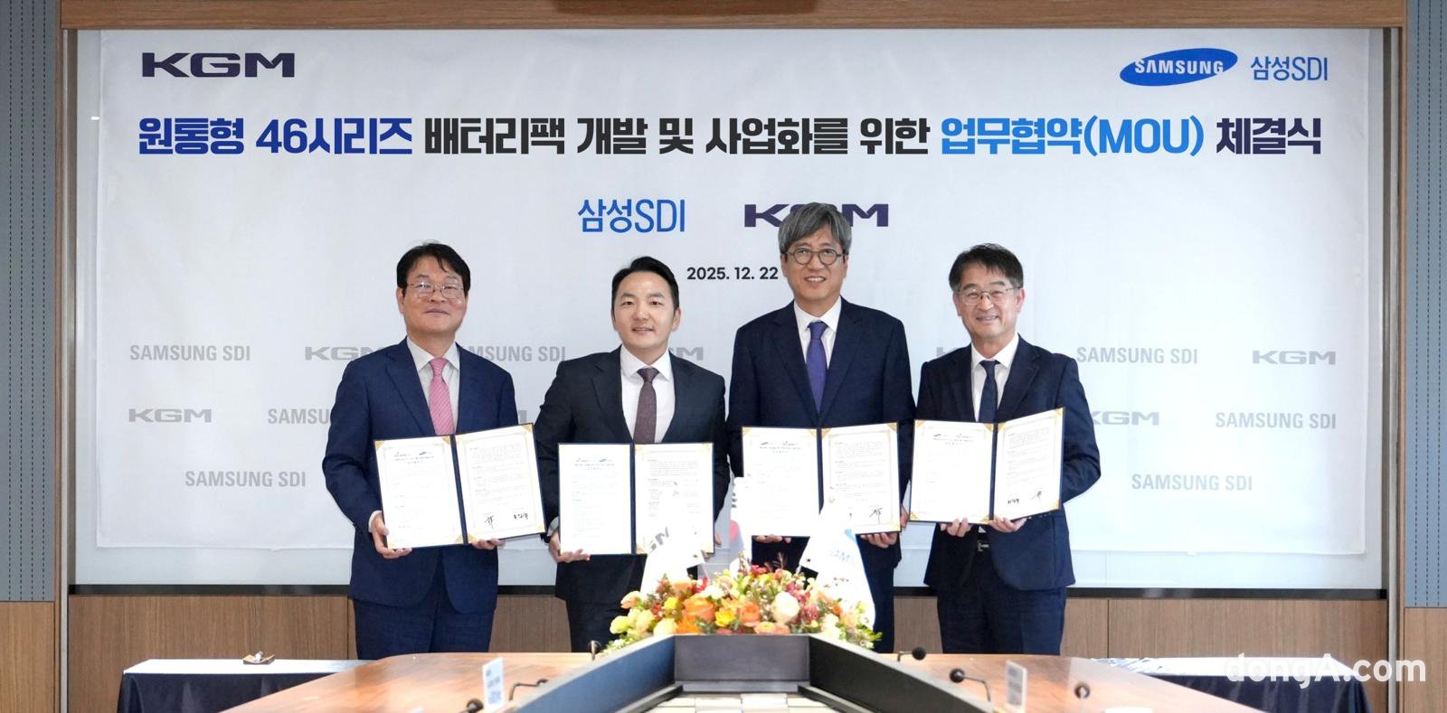 Samsung SDI, KGM Sign Cylindrical Battery Pack R&D MOU