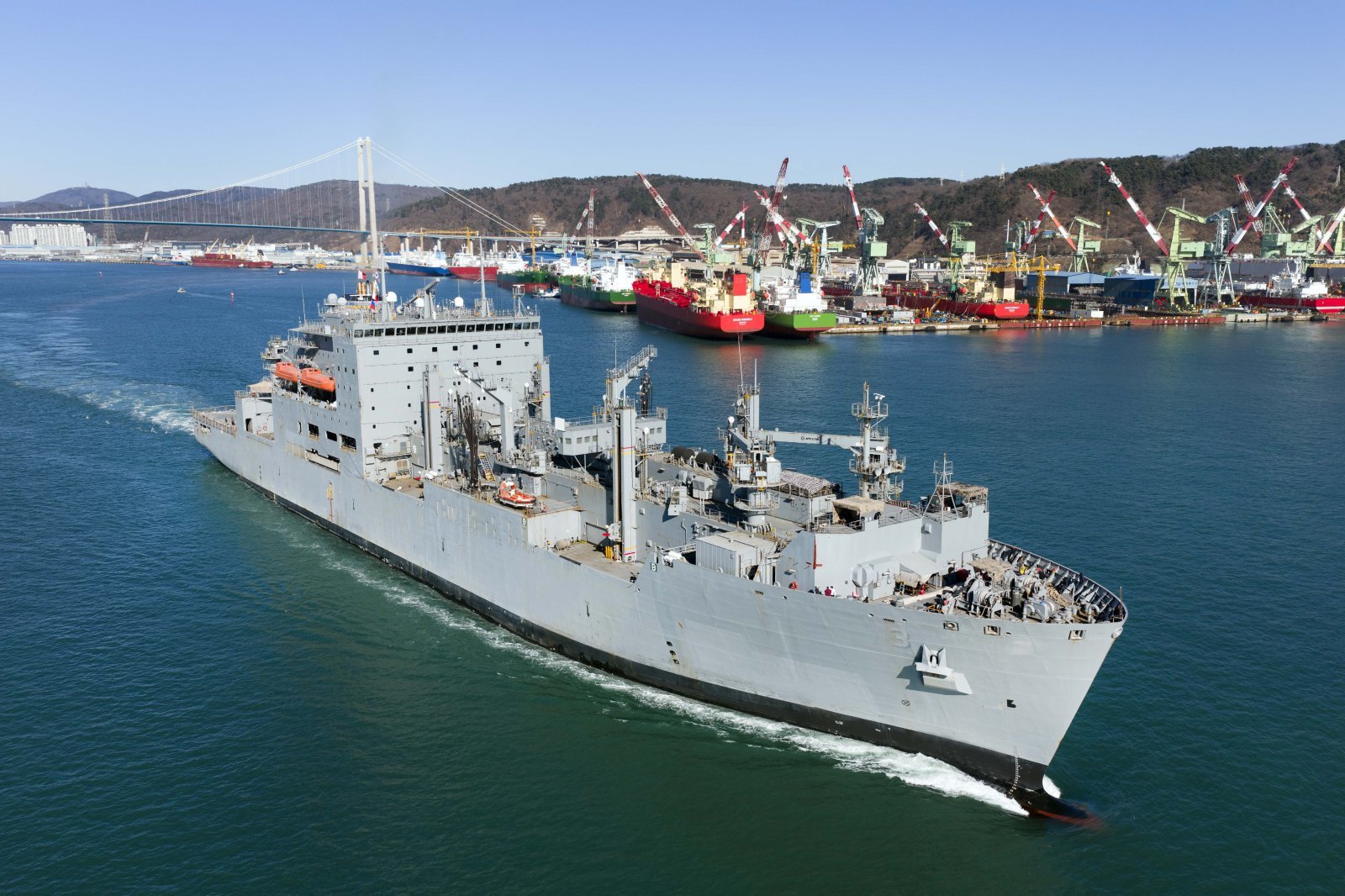 HD현대중공업, 美 해군 군수지원함 MRO 추가 수주