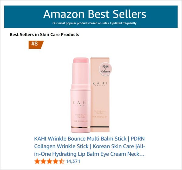 KAHI Multi Balm Enters Amazon Skincare Top 10